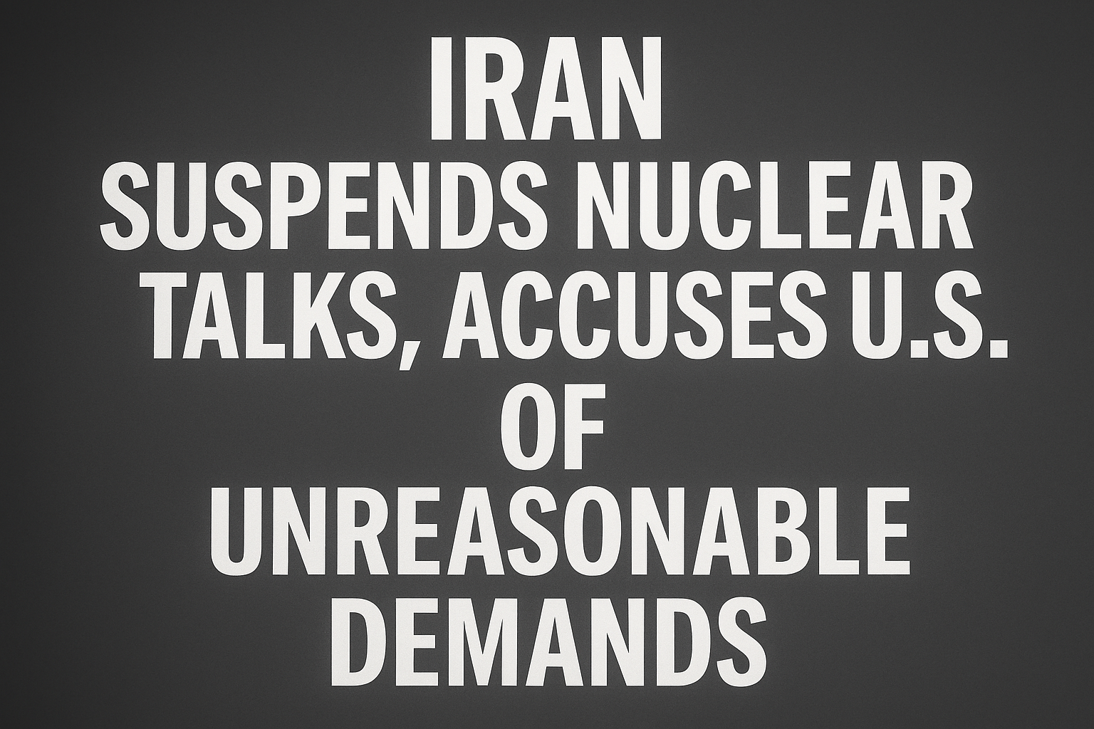 Iran suspends nuclear talks